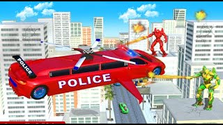 Flying Limo Police Helicopter Part-1 | Rescue City Car Robot Android GamePlay | By Game Crazy screenshot 2
