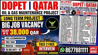 Qatar Oil & Gas Jobs 2026 | DOPET Qatar Hiring | Salary Up to 38,000 QAR