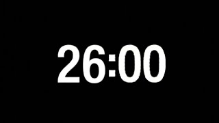 26 Minute Timer Black Screen No Distraction Study Timer Deep Focus &amp; Fitness Countdown No Copyright