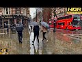 London walk in Rainy and Sunny afternoon 🌦🌞 British Museum and Bloomsbury in Lockdown 2021 [4K HDR]