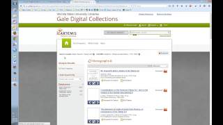Using Artemis search engine with the University Libraries