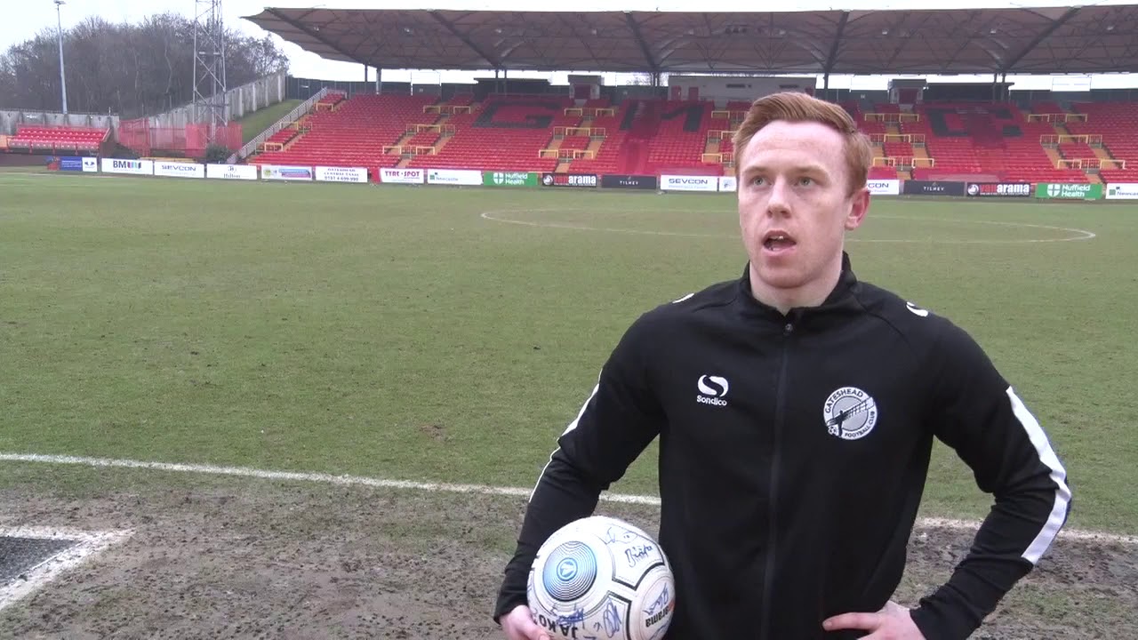 REACTION: Johnson on Heed Hat-trick gateshead fc