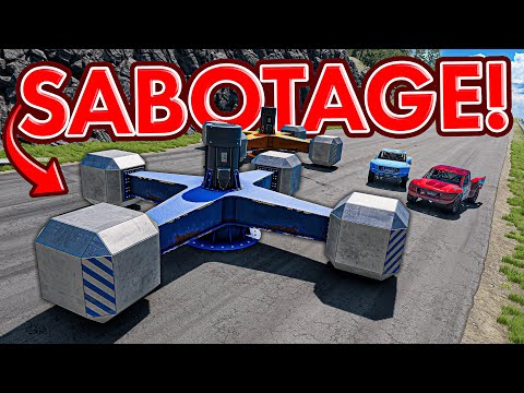 Destructive DOWNHILL Track But The Loser SABOTAGES the Track! | BeamNG Multiplayer
