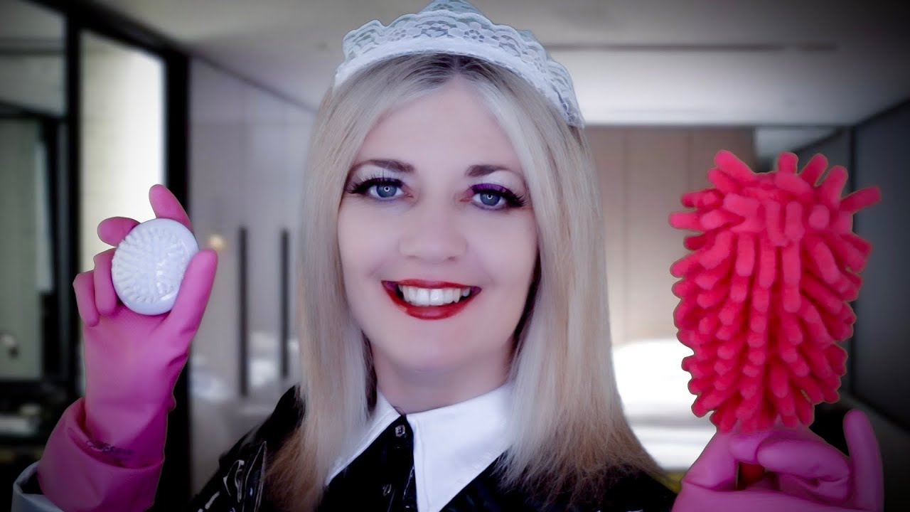 ASMR Maid Personal Attention - Relaxing Ear & Face Brushing, PVC, Rubber Gloves - Intense & Tingly