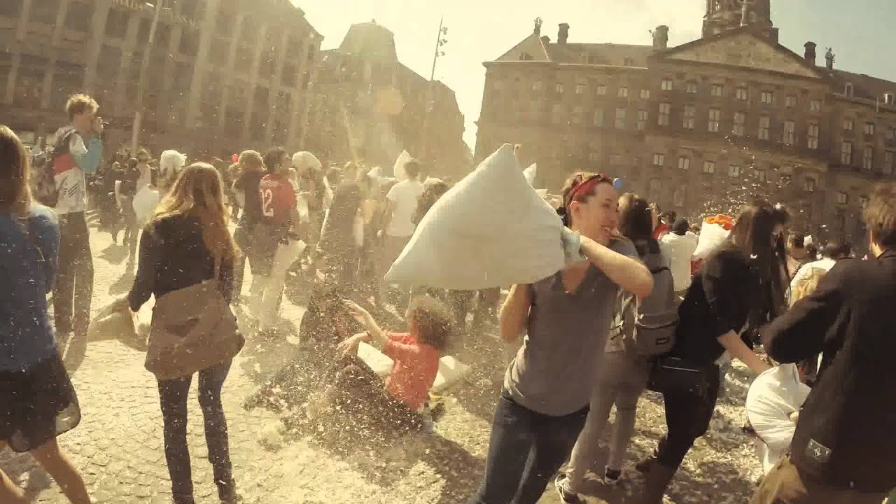 Pillow Fight Amsterdam 2014 YouTube