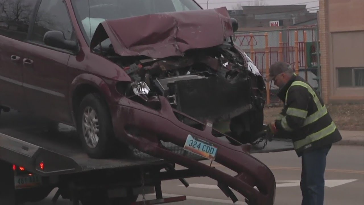 dickinson car crash YouTube