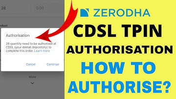 |CDSL TPIN Authentication|How to Authorization TPIN in Zerodha For Selling Holding Stock, 2022|