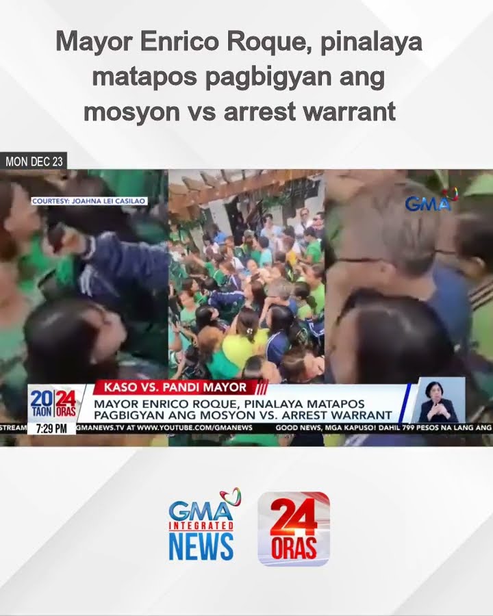 Mayor Enrico Roque, pinalaya matapos pagbigyan ang mosyon vs arrest warrant | 24 Oras