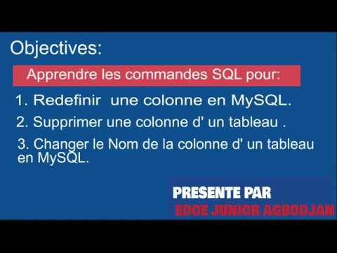 Comment Utiliser la commande ALTER ?