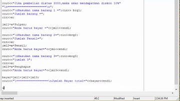 PROJECT PEMOGRAMAN DASAR C++ SMK TI Bali Global Denpasar