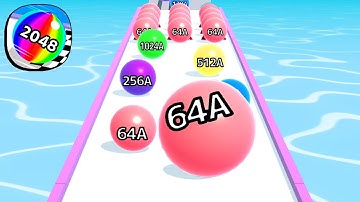 Ball Run 2048 - All Levels Gameplay Android, iOS ( Levels 2170 )