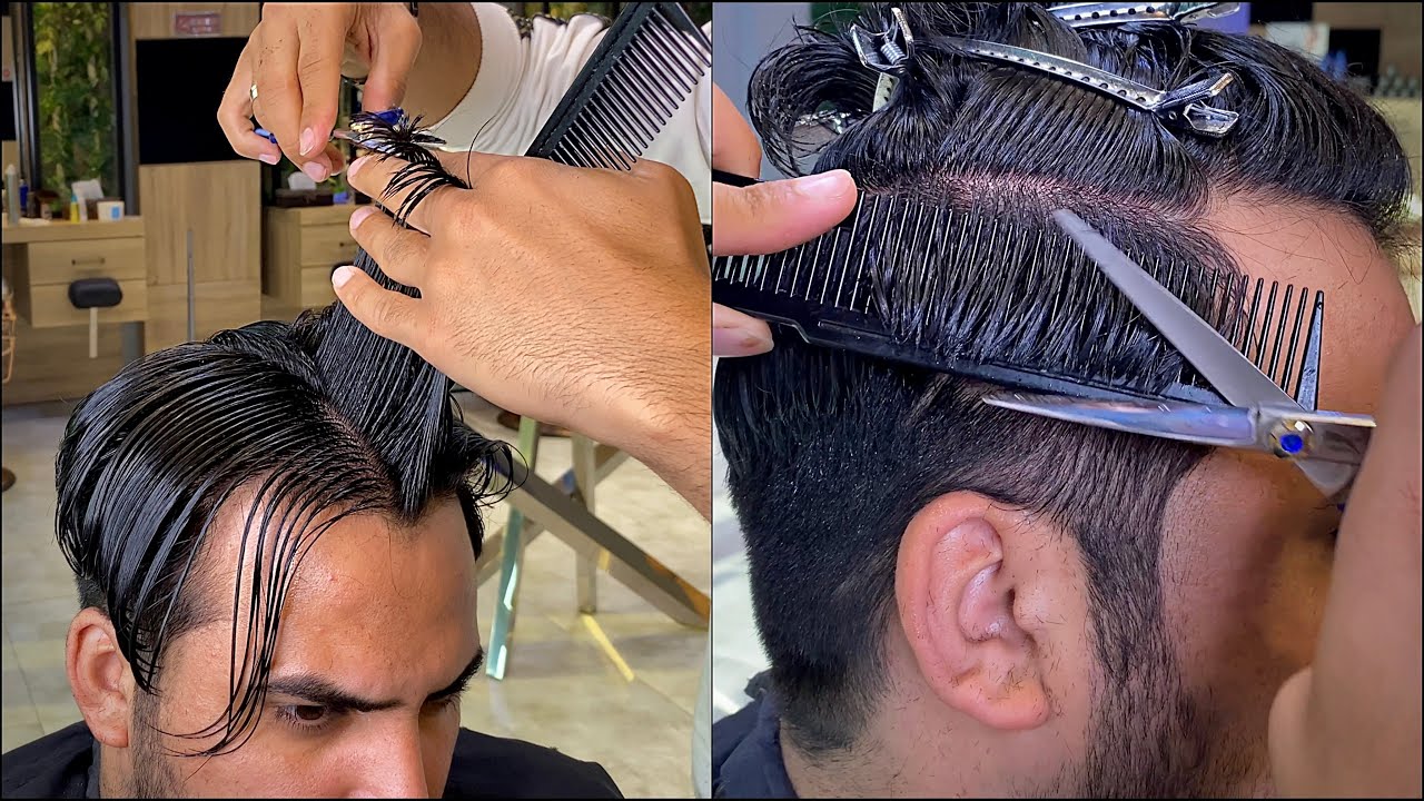 ⭕️تعليم استراتيجية جديدة ★ تقسيم وقص الشعر بالمقص والمشط ★ والسشوار وتخصيل الشعر بإحتراف خطوة بخطوة