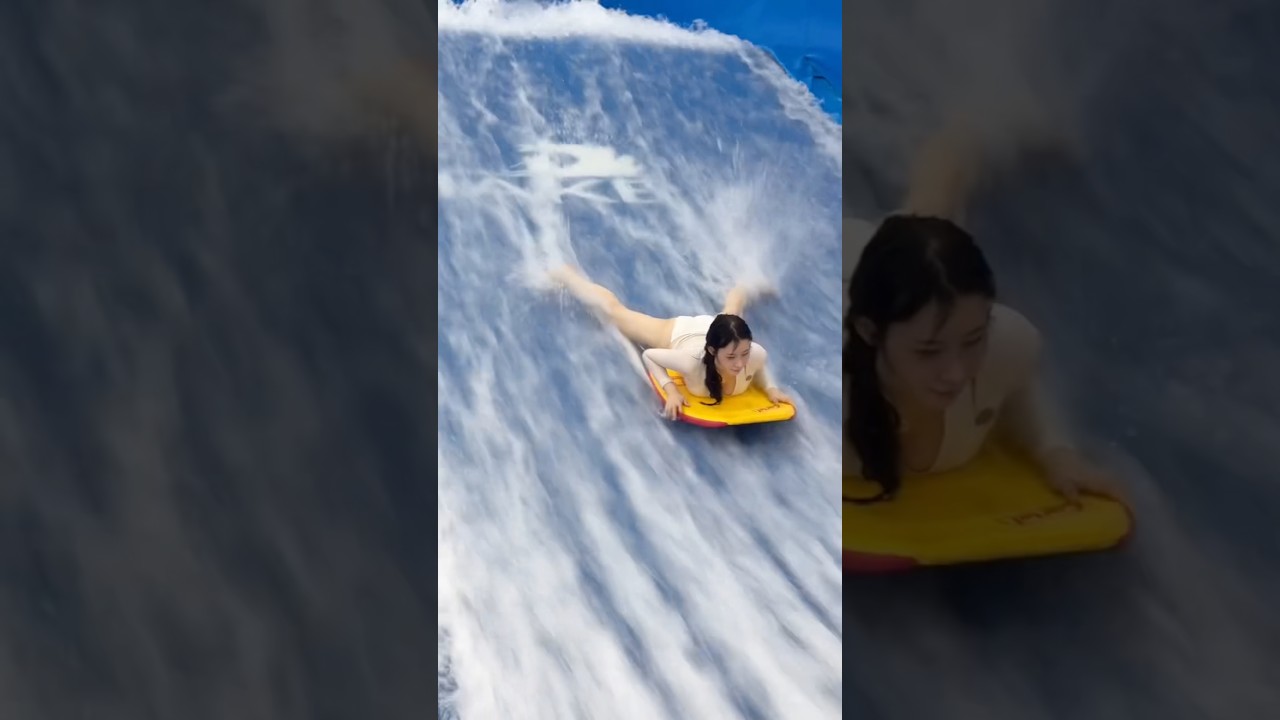 【サーフィン】人工波でテイクオフの練習