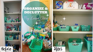 CLEAN WITH ME 2017// ORGANIZE AND DECLUTTER // DOLLAR TREE LINEN CLOSET ORGANIZATION