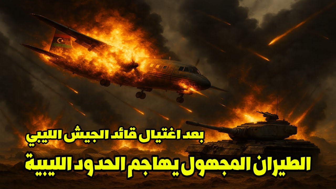 🚨 الطيران المجهول يهاجم الحدود الليبية بعد سقوط رئيس الأركان في تركيا