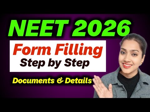 NEET 2026 form filling process step by step | NEET UG step by step form ...