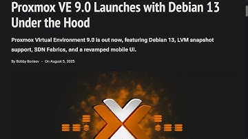 Proxmox VE 9.0 Launches with Debian 13 Under the Hood