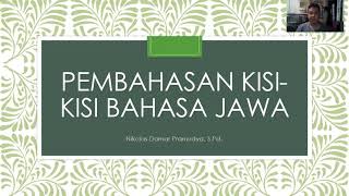 Pembahasan Kisi-Kisi Bahasa Jawa