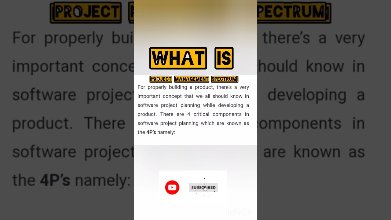 What Is Project Management Spectrum What Is PMS In Software What Is Project Management Spectrum What Is PMS In Software