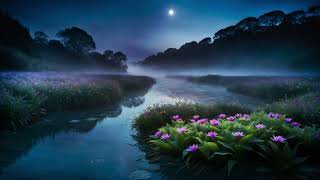 🌕 Moonlit Lake Ambience 🌊 | 1 Hour of Peaceful Night Nature Sound for Sleep, Relaxation & Meditation screenshot 4