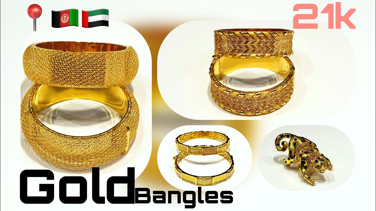 Latest 21K Gold Bangles Designs 2025 with Weight & Price