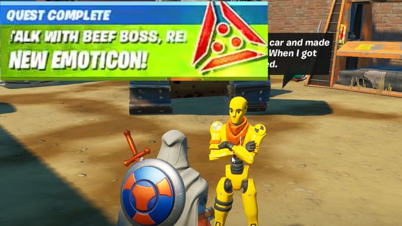 Talk With Beef boss, Remedy, Dummy - Fortnite