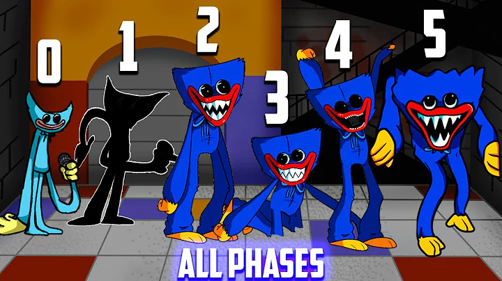 Huggy Wuggy ALL PHASES (0-5 PHASES) Friday Night F...