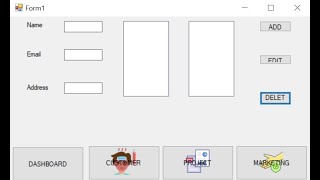 Win Form C # programming Dashboard with listbox textbox