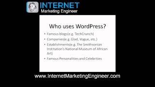 IME WordPress Tutorial: 1. What Is WordPress, 2015