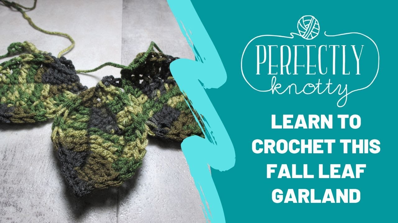 How to Crochet this Chain of Fall Leaves Garland