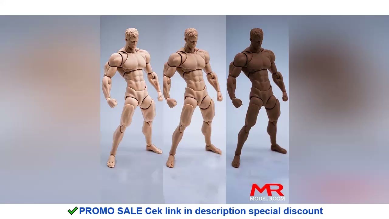 Wind Toys 1/12 Male Muscle Strong Super Flexible Joint Body 16cm Man Action Figure Doll Model with H
