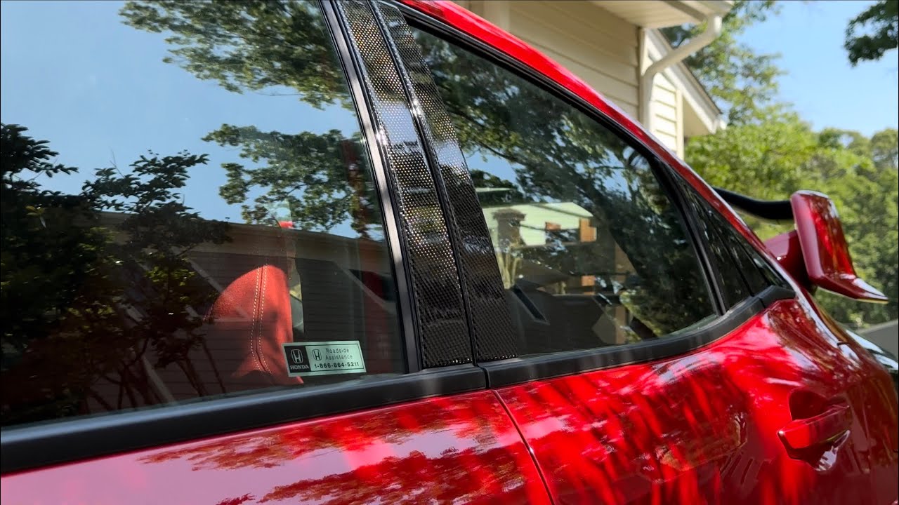 Synth Carbon’s Carbon Fiber Pillar install for 2021 Honda Civic Type R