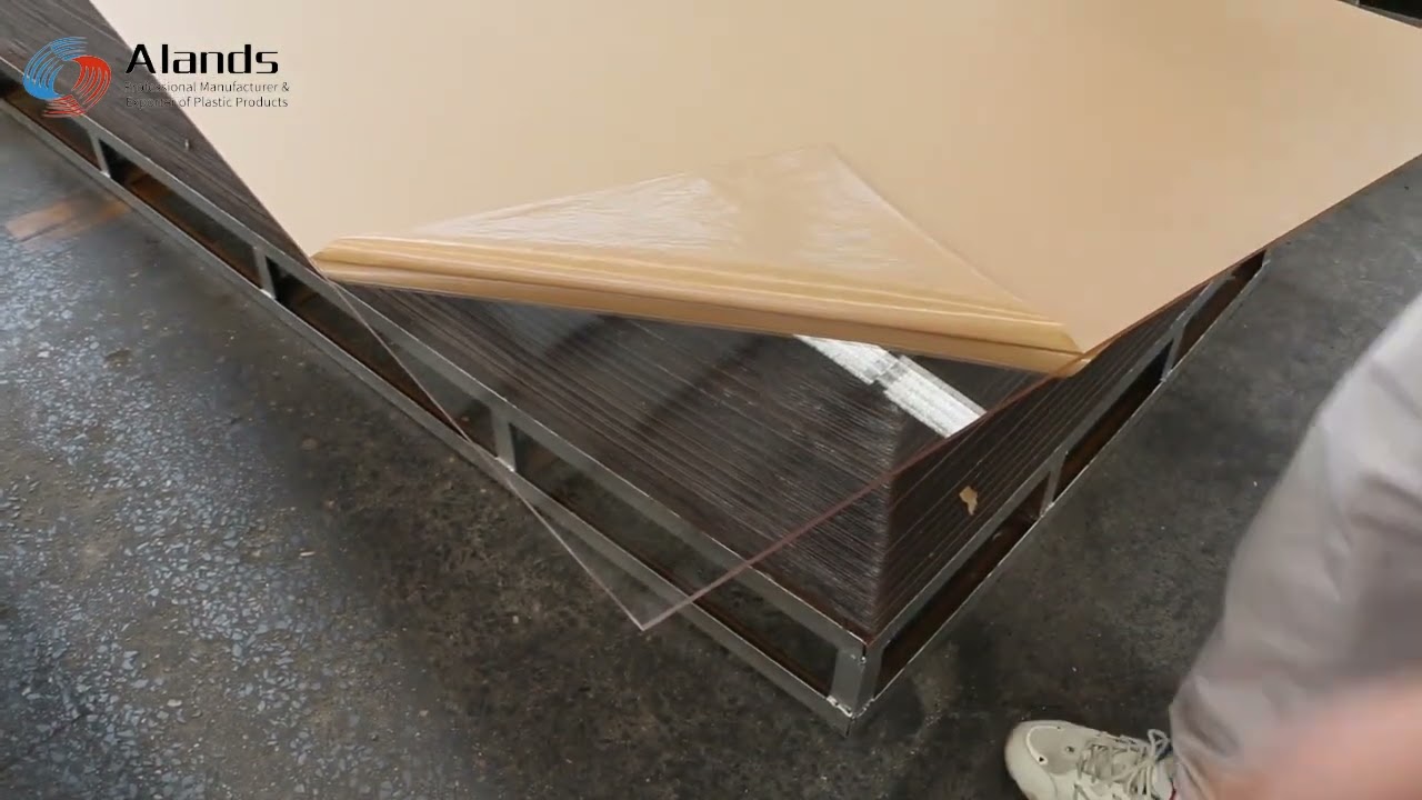 Transparent acrylic sheet with kraft paper