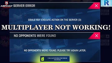 ASPHALT 9 MULTIPLAYER NOT WORKING | ASPHALT MULTIPLAYERS SHOWING ERROR | ASPHALT SERVER ERROR.