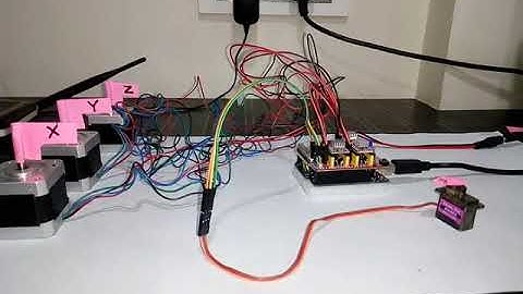 ROBOTIC ARM || WIRING TEST RUN || ARDUINO CONTROL || UGS G-CODE SENDER || BITS HYD || 2021