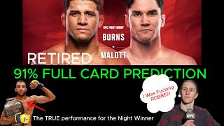 UFC Fight Night: Burns vs Malott. Easy Picks, Reviewing the Entire card. 10/11 picks CORRECT!!!!
