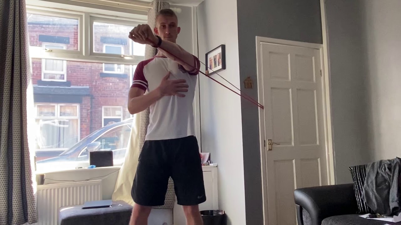 BAND Single Arm Chest Press YouTube