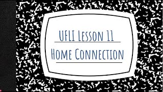 UFLI Foundations Lesson 11 Home Connection