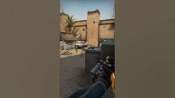 Fully Blind No-Scope with AWP on Dust 2 in CSGO.