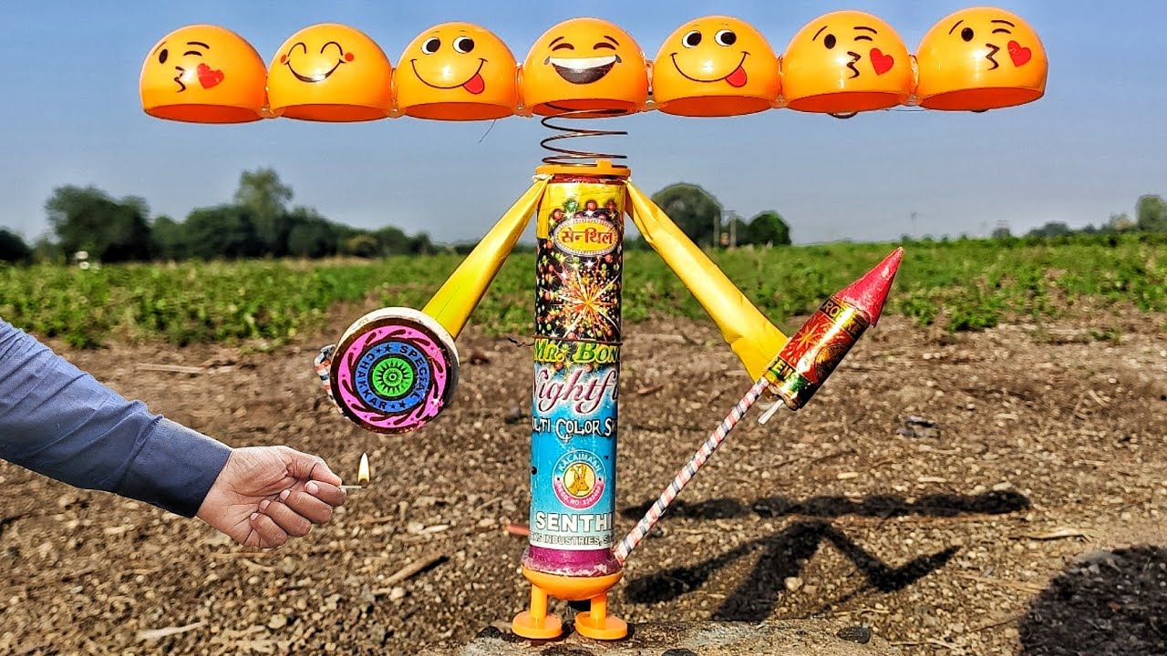 Making Ravan of Emoji & Burning । Emoji Ravan । Ravan dahan । How to make ravan