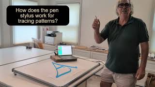 How does the pen stylus work when tracing patterns