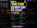 Deep copy Object in Javascript without inbuilt | Top JS Interview Q&A #javascript #interview #shorts