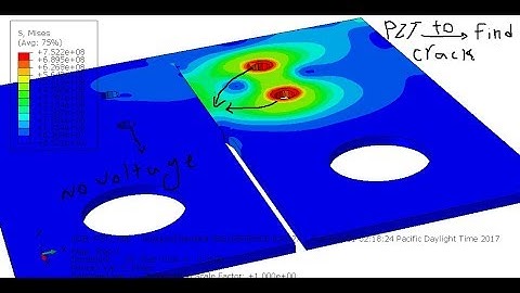 Predict Crack Growth Location Using PZT (piezoelectric) in Abaqus