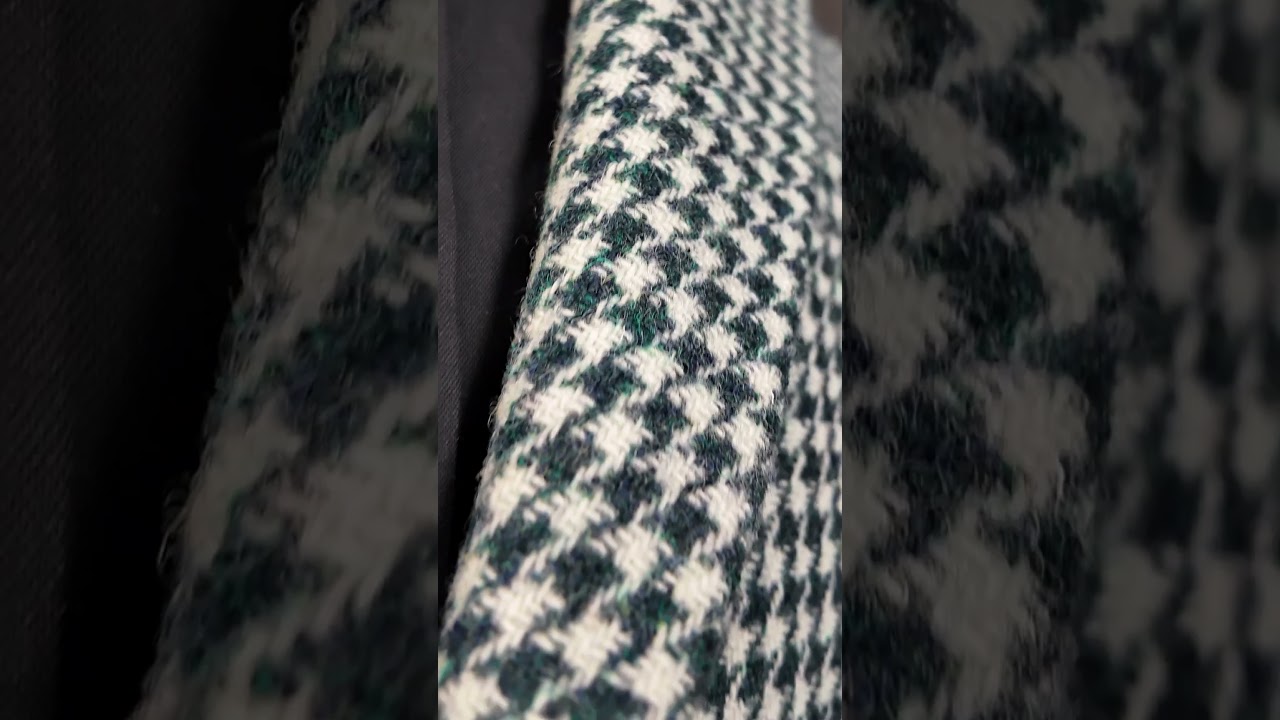 Harris Tweed Houndstooth Green Jacket | StudioSuits