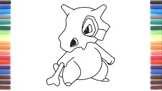 How to draw Cubone Pokemon Go characters screenshot 2