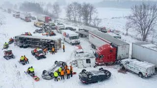 Wyoming Paralyzed and Chaos! Snowstorm Causes Multiple Crashes on I-80 in Rawlins, Carbon County