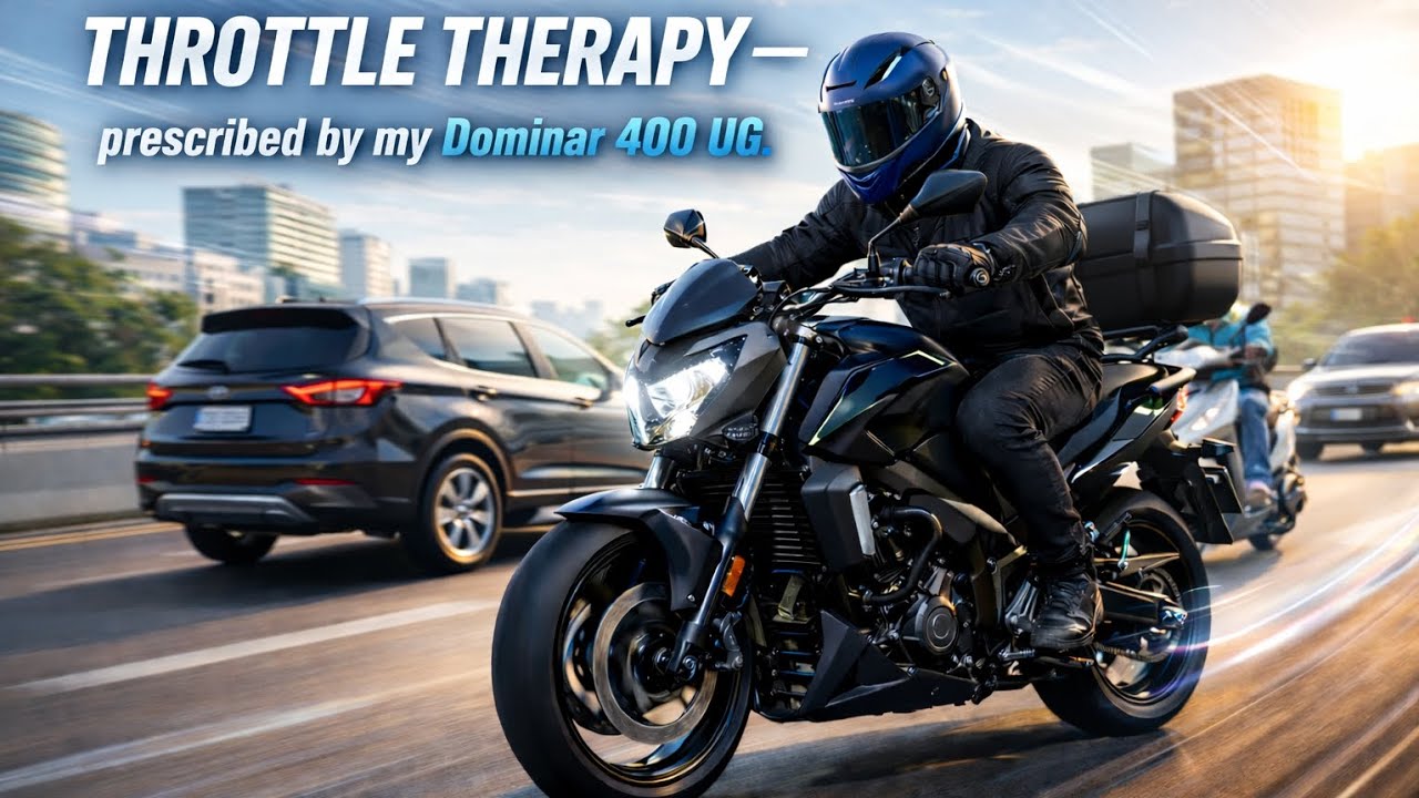 Throttle therapy. Dominar 400 UG. Stress out, beast mode in!