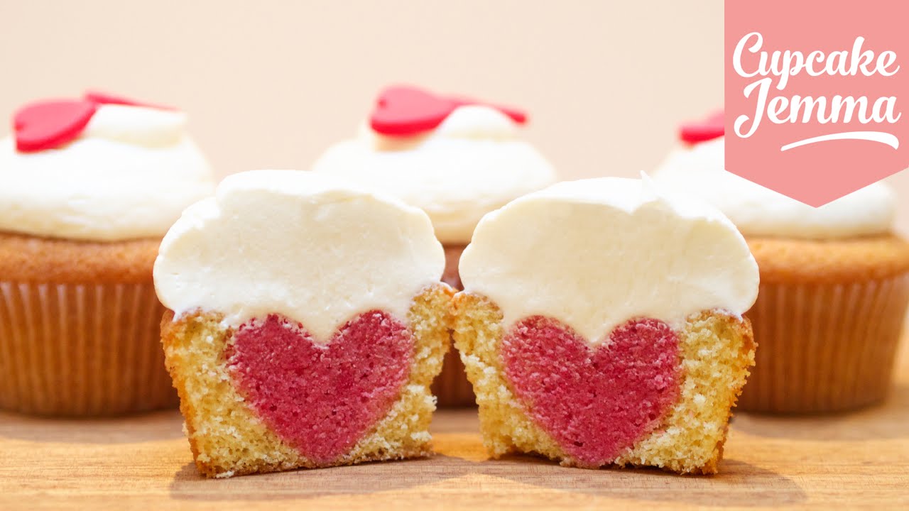 How to Bake a Heart Inside a Cupcake | Cupcake Jemma | CupcakeJemma