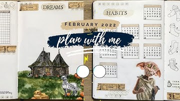 PLAN WITH ME // February 2022 Bullet Journal Setup - Harry Potter