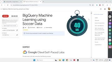 BigQuery Machine Learning using Soccer Data || #GSP851 || #2025 Solution